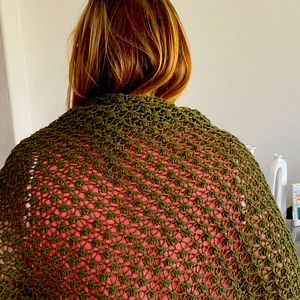 Shawl handmade beautiful  Green Handmade